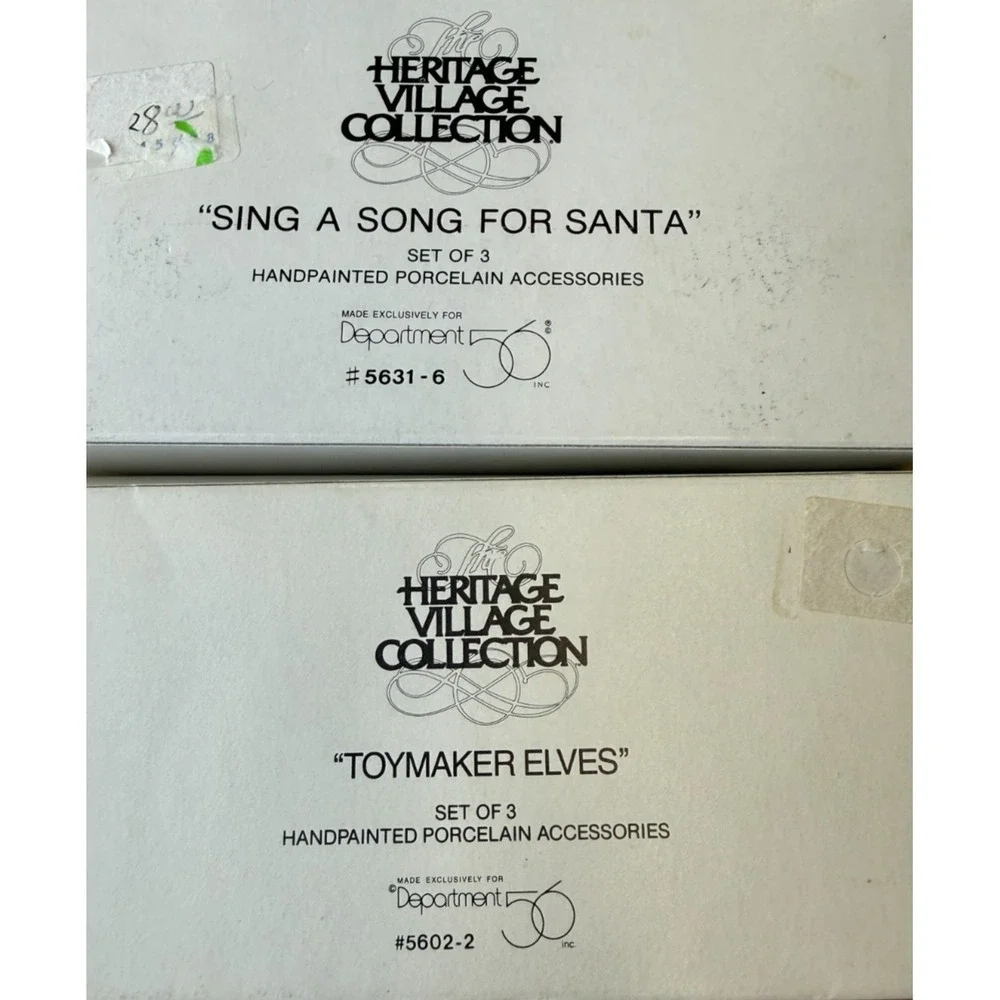 Dept 56 Heritage Village North Pole Series Toymaker Elves & Sing A Song For sant
